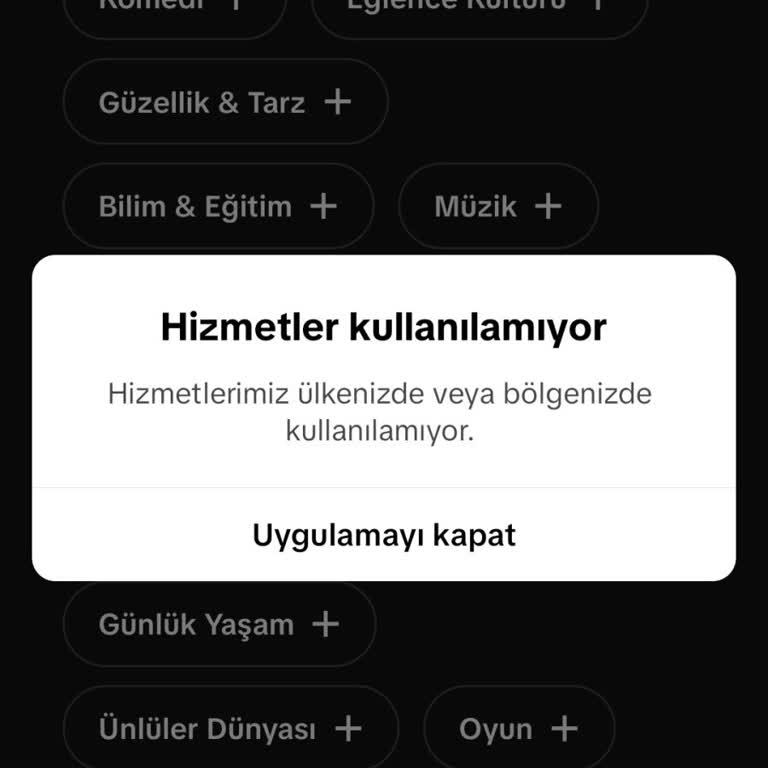 TikTok Hesabıma Mardin'de Erişemiyorum Hizmet Kısıtlaması Sorunu Yaşıyorum