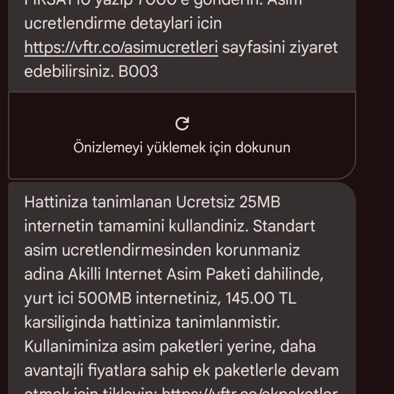 Ek 40 GB İnternet Hakkım Tanımlanmadan Yüksek Fatura Ücreti Kesildi