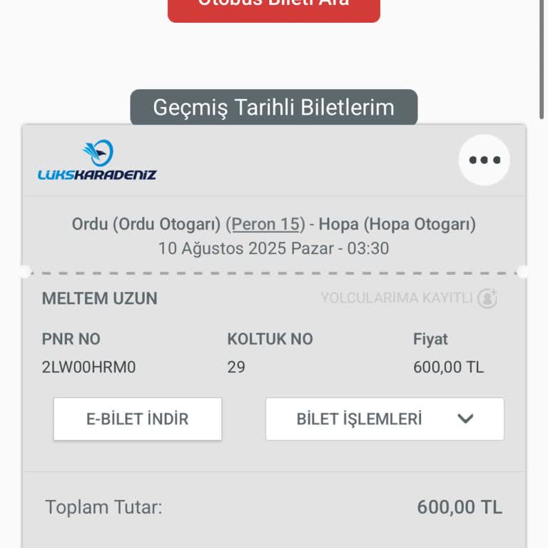 Koltuk Mağduriyeti Ve Saygısız Personel Nedeniyle Hizmetten Memnun Kalmadım