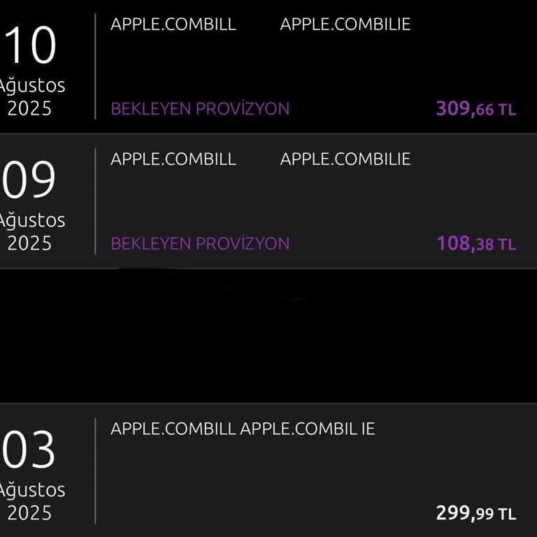 Apple.com/Bill Üzerinden İzinsiz Kart Çekimi Ve Bilgilendirme Eksikliği