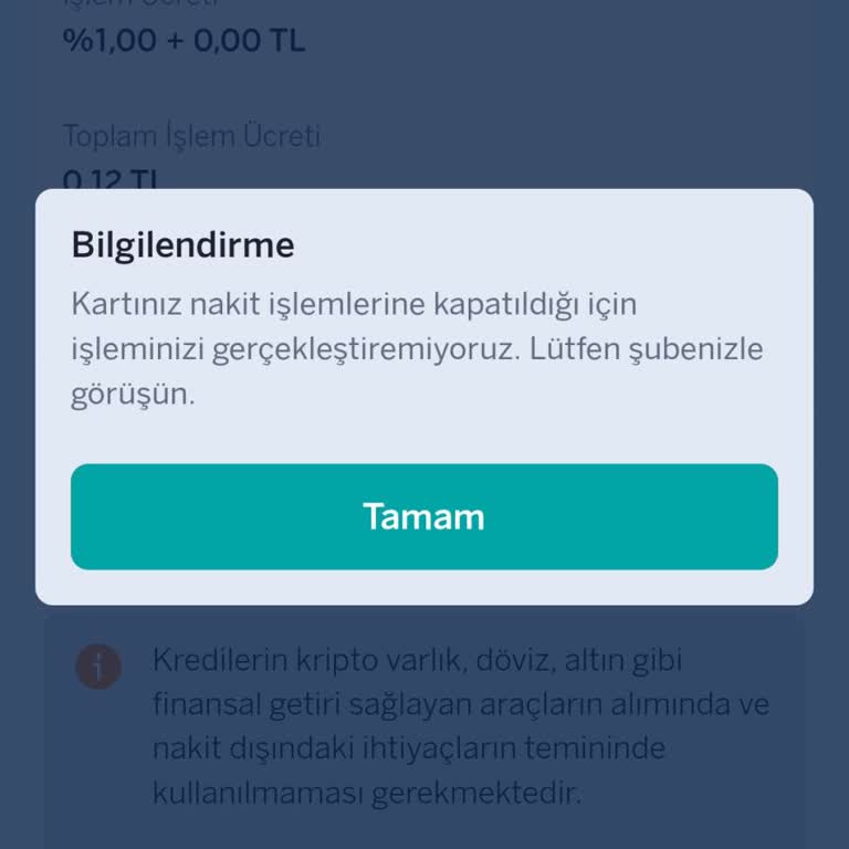Kredi Kartı Kapalı Olmasına Rağmen Kullanıma Açılmıyor