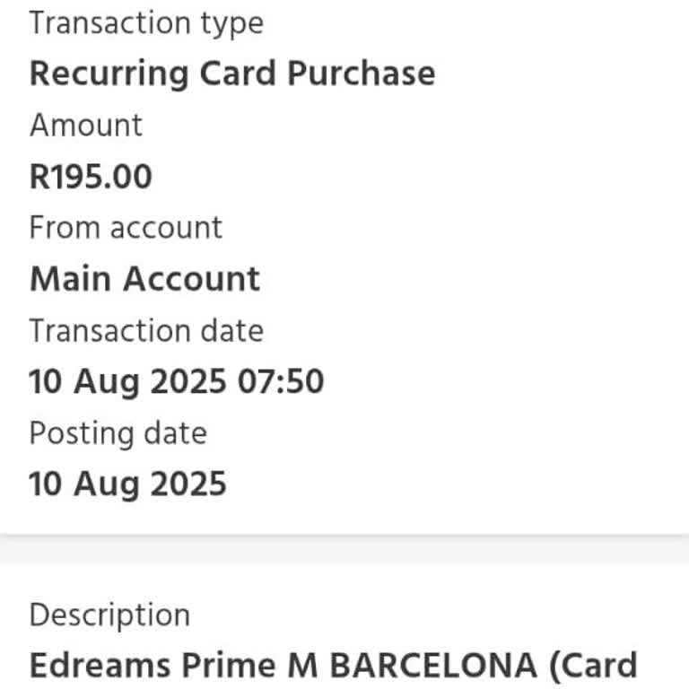 Refund for eDreams Unauthorized Payment