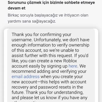 Roblox Hesabım Çalındı, Destek Ekibinden Yanıt Alamıyorum