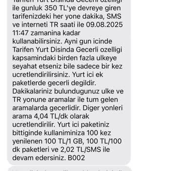 Yurt Dışına Çıkmadan 350 TL İnternet Ücreti Yansıtıldı Müşteri Hizmetleri Çözüm Sunmadı