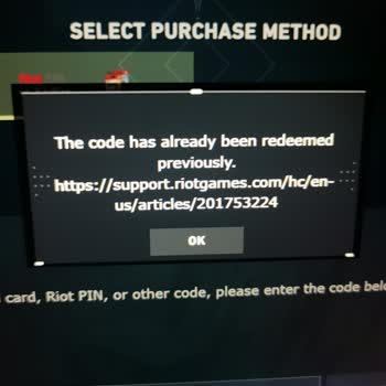 Satın Alınan Valorant Points Kodları Kullanılmış Çıktı, Sorunum Çözülmedi
