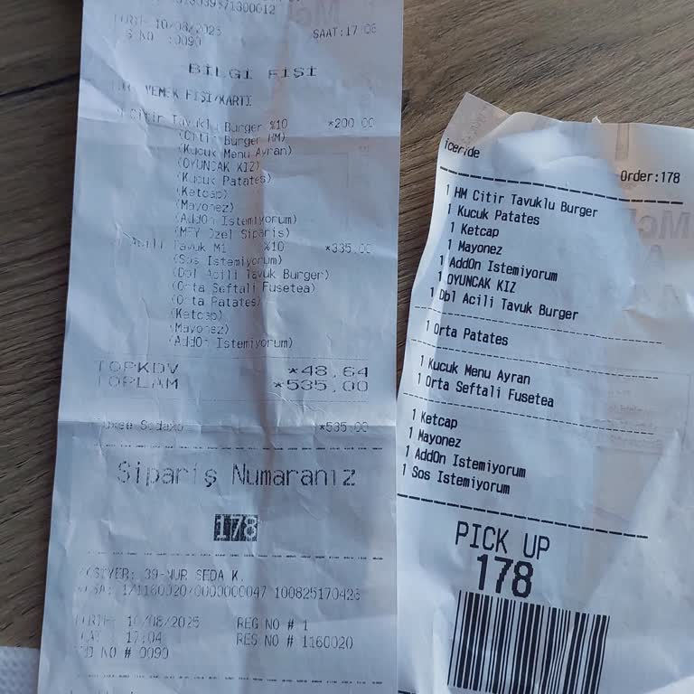 McDonald's Merter Şubesinde Aşırı Gecikmeli Sipariş Teslimatı