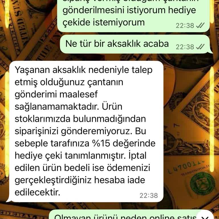 Stokta Olmayan Ürünün Satışı Ve Haberim Olmadan İade İşlemi