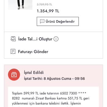 Yanlış Beden Gönderimi Ve İptal Edilen Ürün Sonrası Puan Kaybı Mağduriyeti