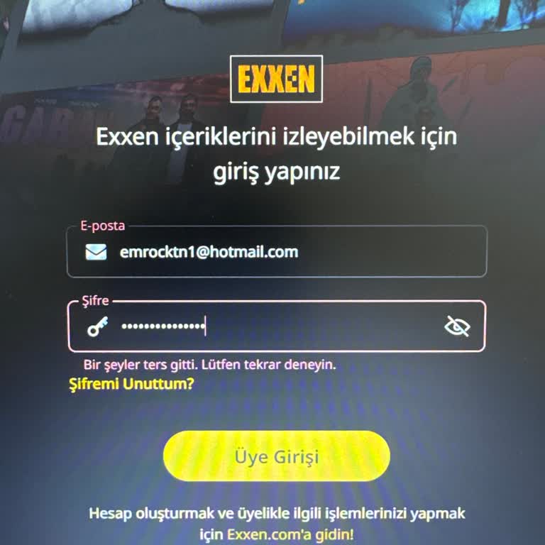 Exxen Web Sitesine Giriş Sorunu Ve Teknik Destek Talebi