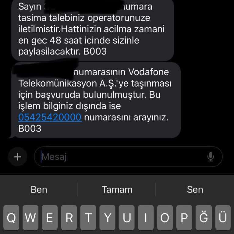 Vodafone'a Hattımın Geçişi Gecikti, Yüksek Fatura İle Mağdur Oldum