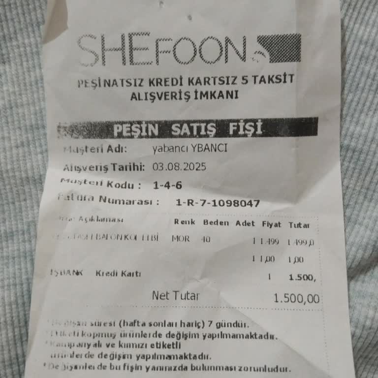 Defolu Elbise İçin İade Reddedildi Mağduriyetim Giderilmiyor