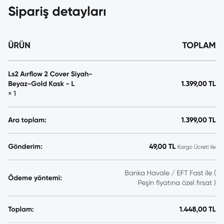 Ödemesini Yaptığım Kask Siparişim Teslim Edilmedi, Müşteri Hizmetleri Yanıt Vermiyor