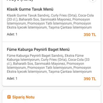 Arbys Koru Şubesinden Geç Ve Sorunlu Sipariş Deneyimi