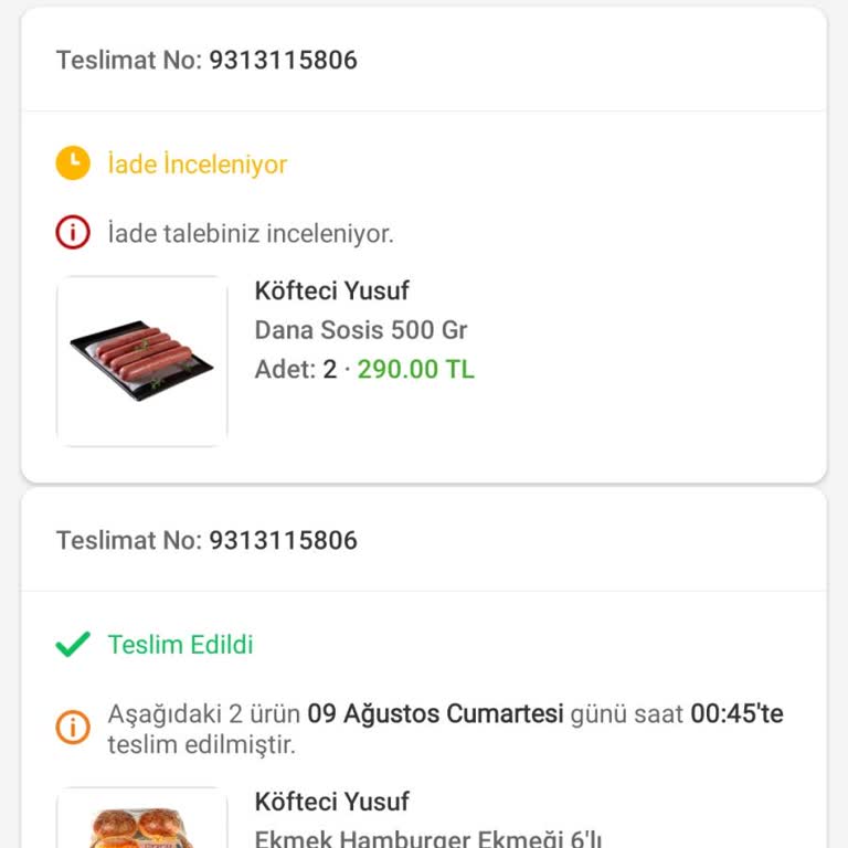 Yanlış Gelen Siparişe İade Sürecinde Yaşanan Gecikme