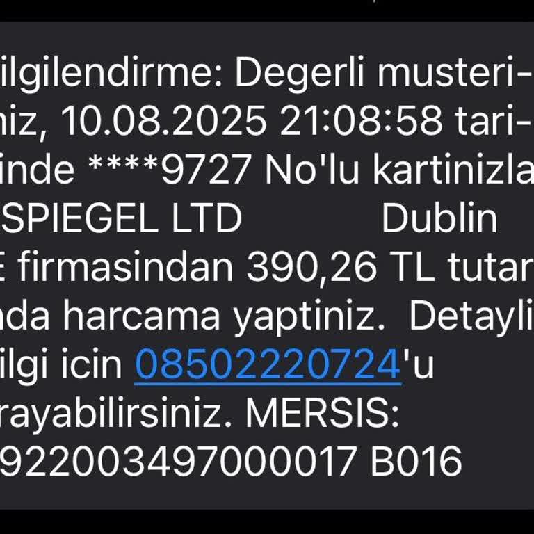 Haberim Olmadan Hesabımdan Çekilen Ücretin İadesini Talep Ediyorum