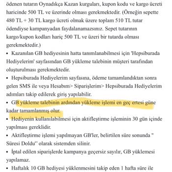 Kampanya Şartları Yerine Getirilmesine Rağmen 10GB İnternet Hediye Tanımlanmadı