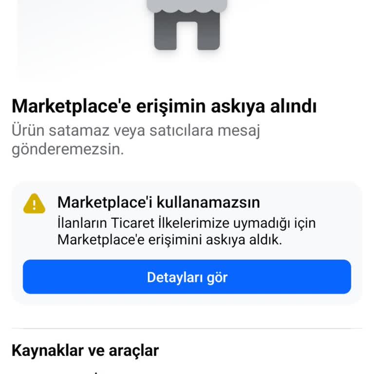 Facebook Marketplace Erişimim Nedensiz Askıya Alındı, Destek Bekliyorum