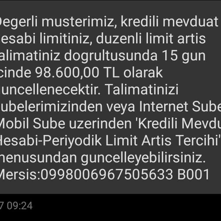 Kredi Kartı Limit Artışı SMS İle Bildirildi, 19 Gündür Uygulanmadı