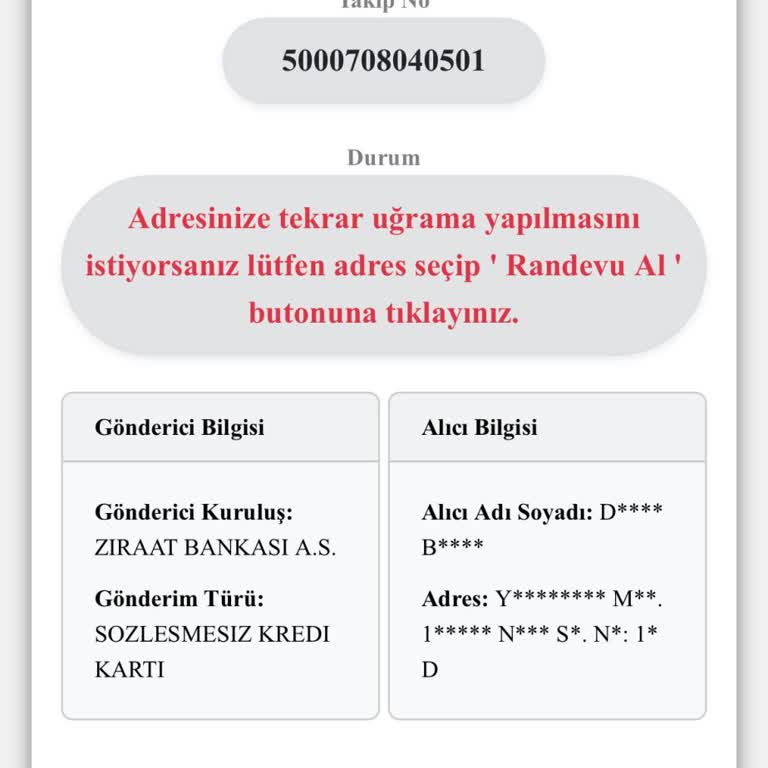 Ziraat Bankası Kredi Kartım Günlerdir Teslim Edilmiyor Mağduriyet Yaşıyorum