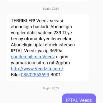 Onayım Olmadan Başlatılan Veedz Aboneliği Ve Haksız Ücret Kesintisi