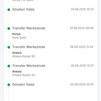 Siparişim Yanlış Şehirlere Yönlendiriliyor Ve Teslim Edilmiyor