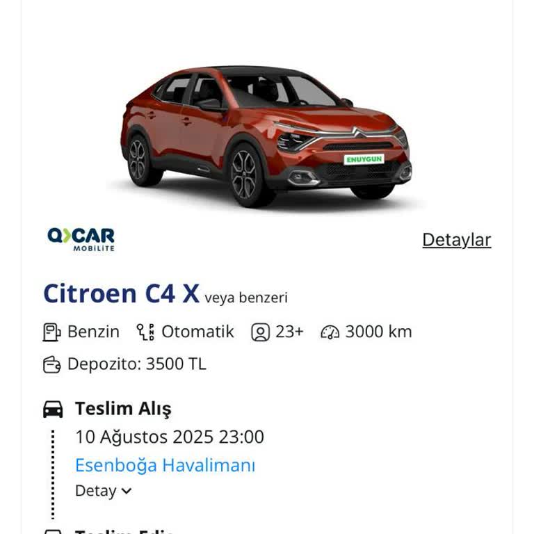Kiralanan Araç Yerine Farklı Model Verildi, Bilgilendirme Yapılmadı