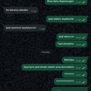 Sipariş İptali Sonrası İade Yapılmadı Ve İletişim Engellendi