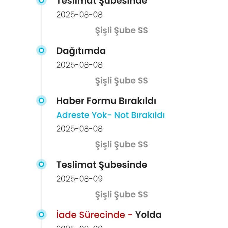 Kargom Teslim Edilmeden İade Edildi Müşteri Hizmetleri Yanıtsız