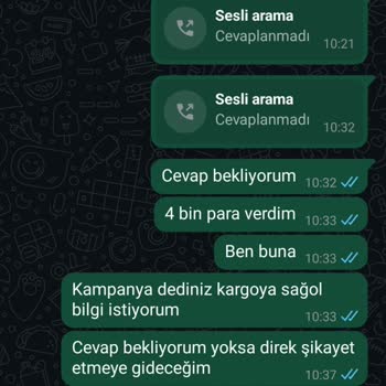 Sipariş Sonrası Bilgilendirme Ve İade Taleplerine Cevap Alınamıyor