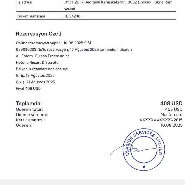 Otel Rezervasyonum Yapılmamış, Acil Çözüm Bekliyorum