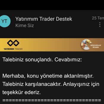 Yüksek Tutarlı Altın İşlemi Sonrası Param 3.5 Aydır Hesabıma Aktarılmadı