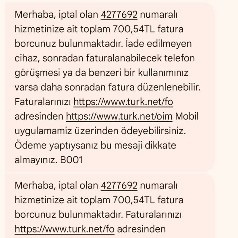 Kullanılmayan Dönem İçin Haksız Fatura Ve Müşteri Hizmetleri Desteği Eksikliği