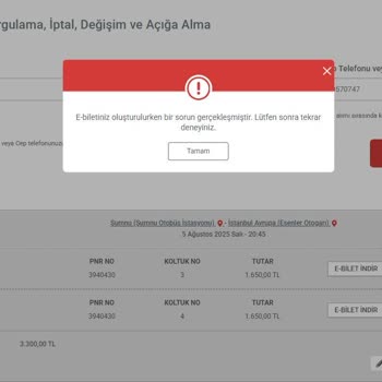 Obilet Üzerinden Alınan Biletin E-bileti İndirilemiyor Ve Müşteri Hizmetlerine Ulaşılamıyor