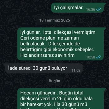 Bahçeşehir Koleji Kayıt İptali Sonrası Geciken İade Ve Yetersiz Bilgilendirme