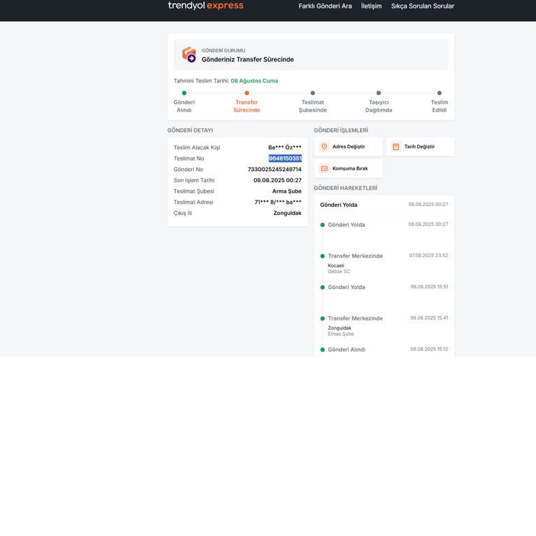 Trendyol Siparişim Teslim Edilmedi Müşteri Hizmetleri Çözüm Sunmuyor