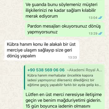 Kapora İadesi Yapılmıyor Telefonlarıma Yanıt Verilmiyor