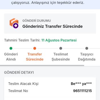 Teslimat Gecikmesi Ve Müşteri Hizmetlerinden Destek Alamama Sorunu