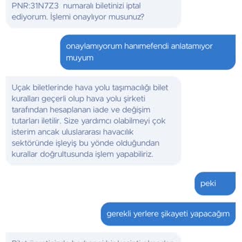 Kesintisiz İade Sözüne Rağmen Bilet Ücretimin Tamamı İade Edilmedi