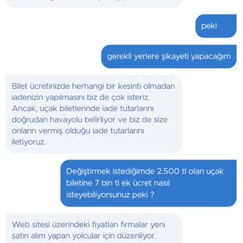 Kesintisiz İade Sözüne Rağmen Bilet Ücretimin Tamamı İade Edilmedi