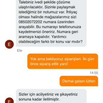 Teslim Edilmeyen Sipariş İçin İlgisizlik Ve Yanıltıcı Bilgilendirme