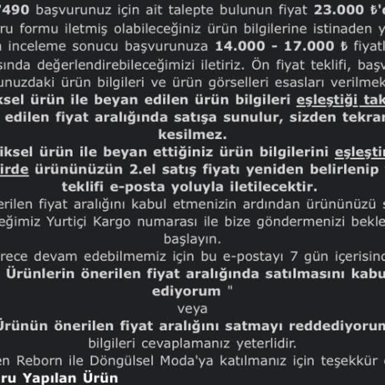 Beymen Reborn'da Yüksek Komisyon Kesintisi Ve Bilgilendirme Eksikliği