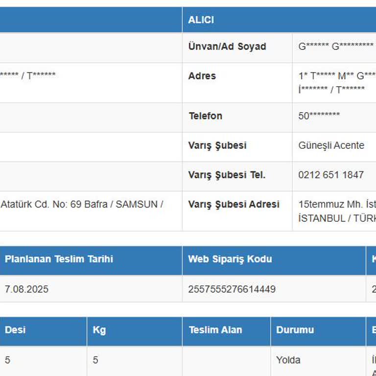Sürat Kargo İkitelli Şubesi'nde Günlerdir Bekleyen Kargom İçin Acil Çözüm Talebi