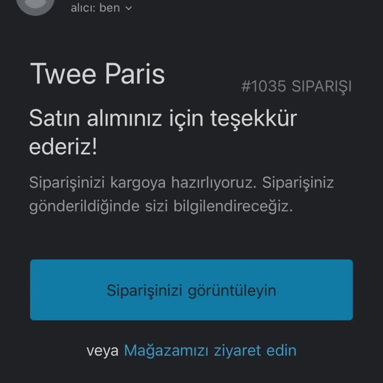 Twee Paris Ürün Halen Elime Ulaşmadı