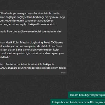 Para Çekme Talebim Gerekçesiz Olarak Reddedildi Ve Bakiyem Silindi