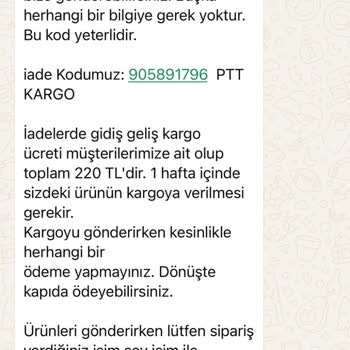 İade Sürecinde Haksız Kargo Ücreti Ve Olumsuz Müşteri İletişimi Yaşadım