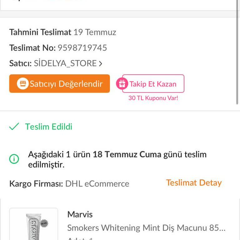 Trendyol'da Fahiş Fiyatlandırma Ve İade Sorunu: Marvis Diş Macunu Alımında Mağduriyet