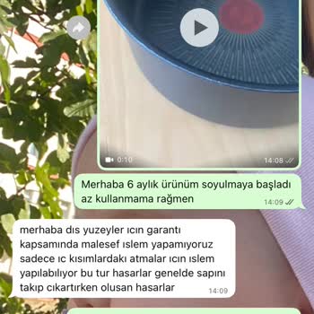 Tencere Kulpu Taktıkça Kenarları Soyuluyor, Garanti Kapsamı Dışında Bırakıldı
