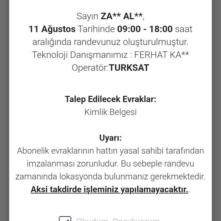 Aktivasyon Randevusunun Gecikmesi Ve Mağduriyet Yaşanması