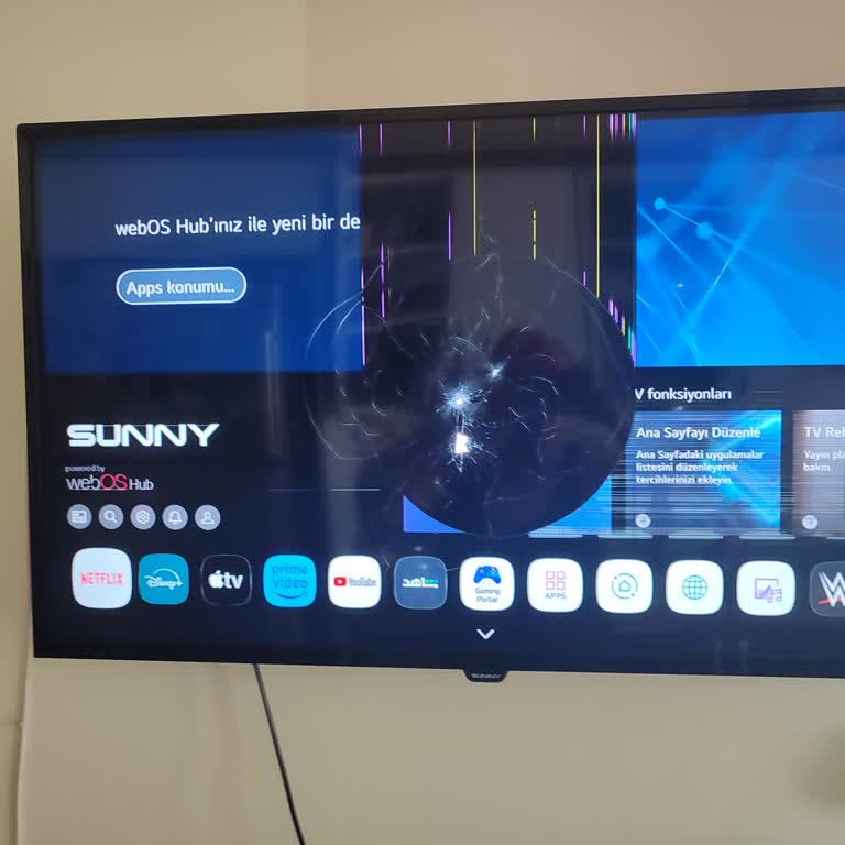 Sunny Garanti Kapsamındaki Televizyonun Ekranı Patladı Servis Ücret Talep Ediyor
