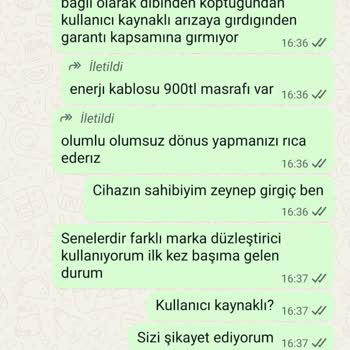 Garanti Kapsamındaki Saç Düzleştiricime Ücret Talep Edildi, Mağdur Edildim